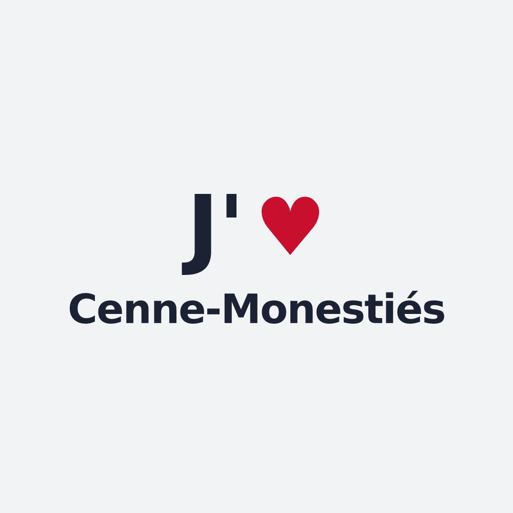 Poster personnalisé Cenne-Monestiés — design J'aime Cenne-Monestiés