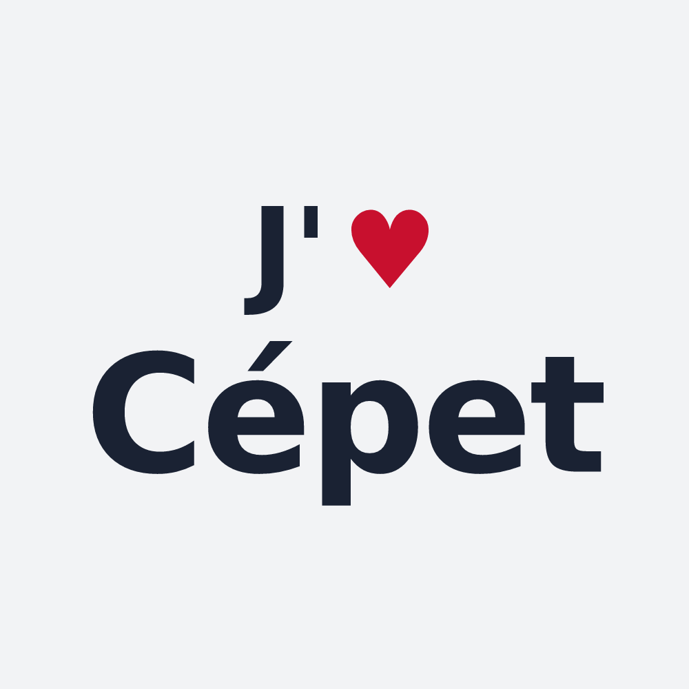 Poster personnalisé Cépet — design J'aime Cépet