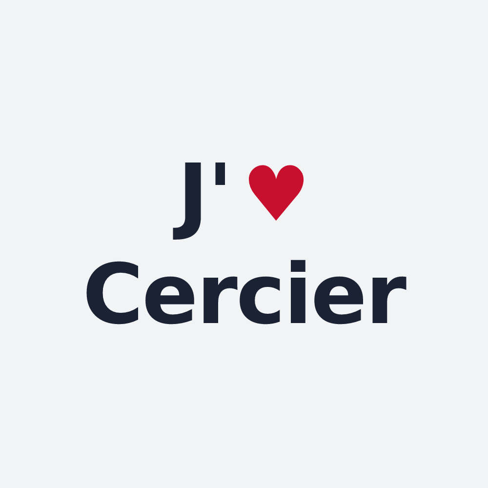 Poster personnalisé Cercier — design « J'aime Cercier » imprimé sur le poster