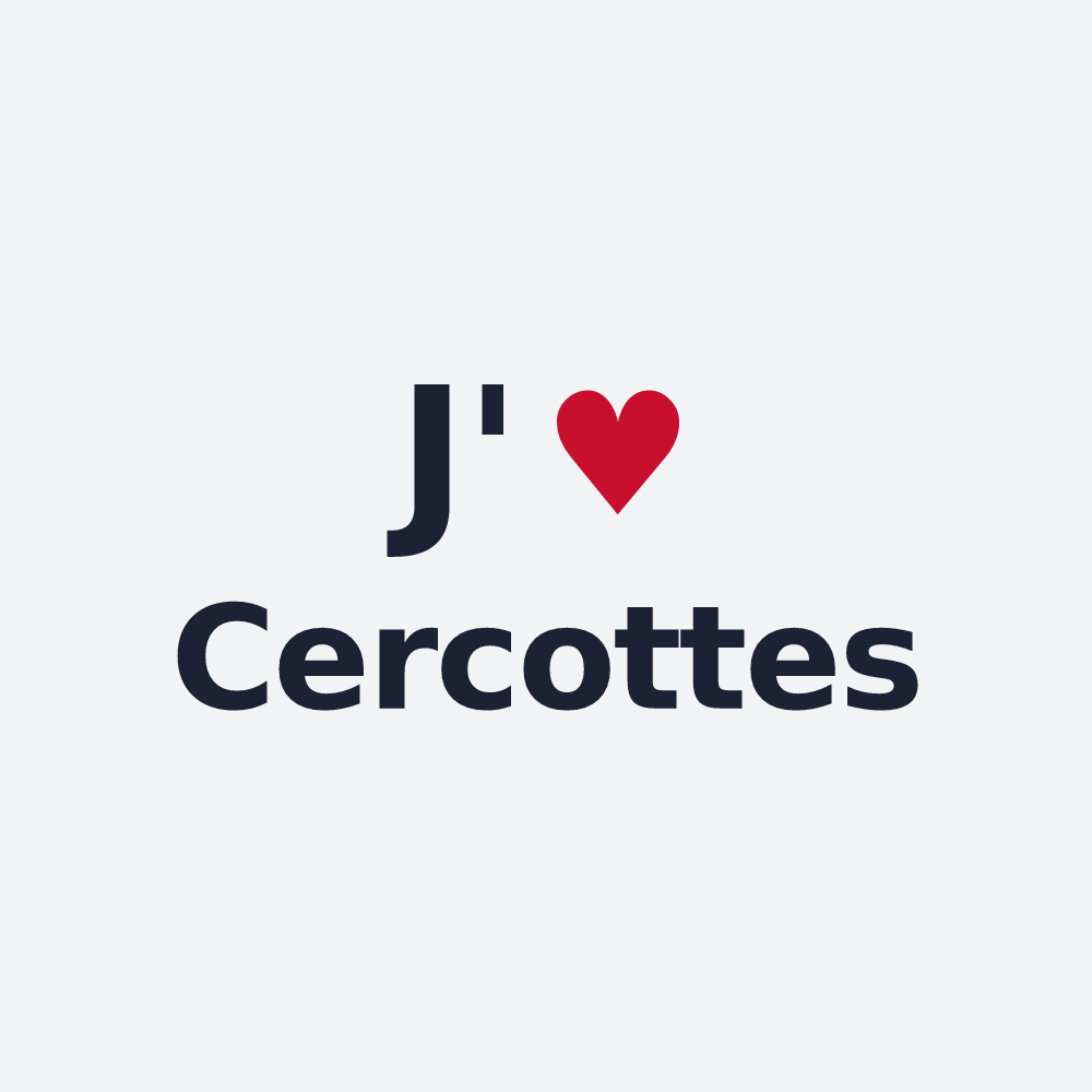 Poster personnalisé Cercottes — design J'aime Cercottes
