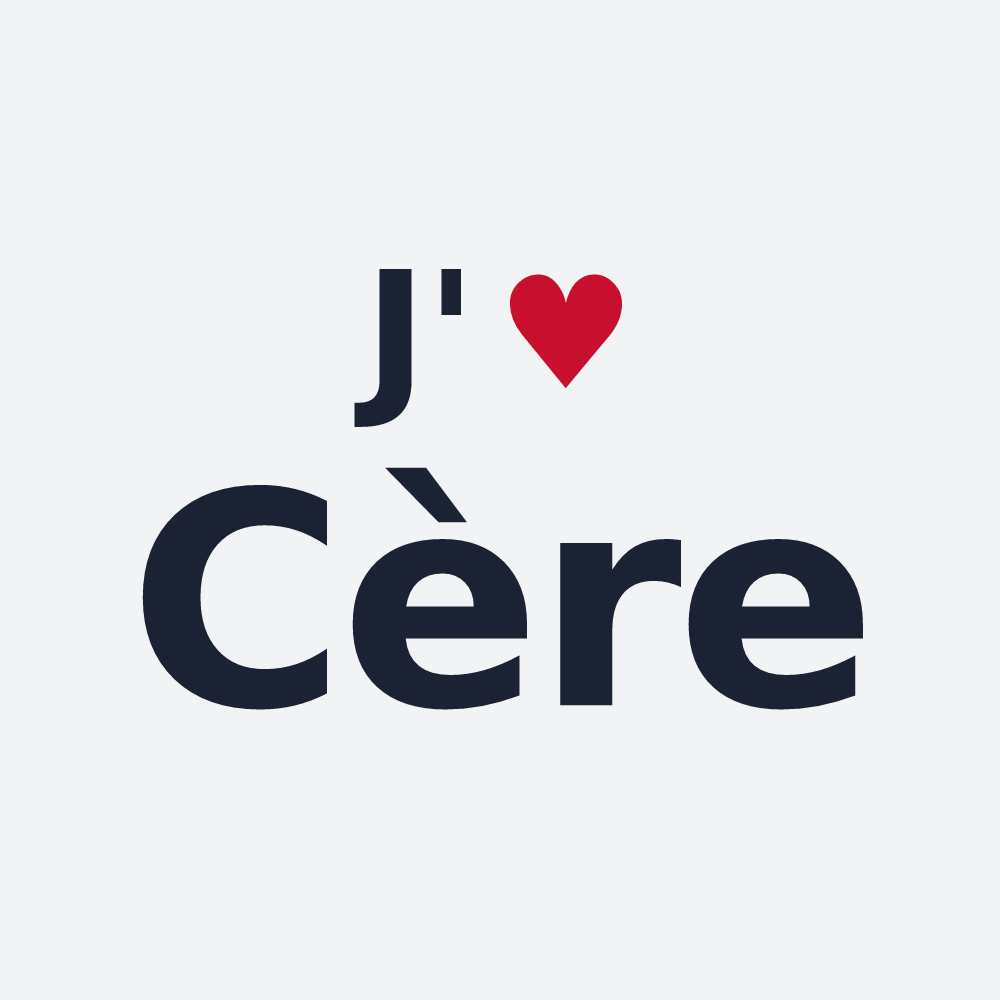 Poster personnalisé Cère — design « J'aime Cère » imprimé sur le poster