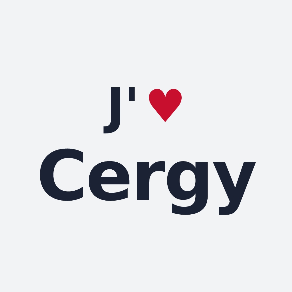 Poster personnalisé Cergy — design J'aime Cergy