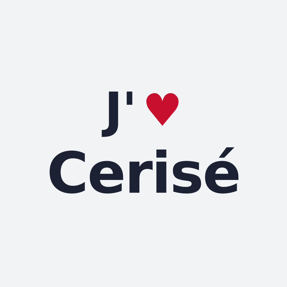Poster personnalisé Cerisé — design J'aime Cerisé