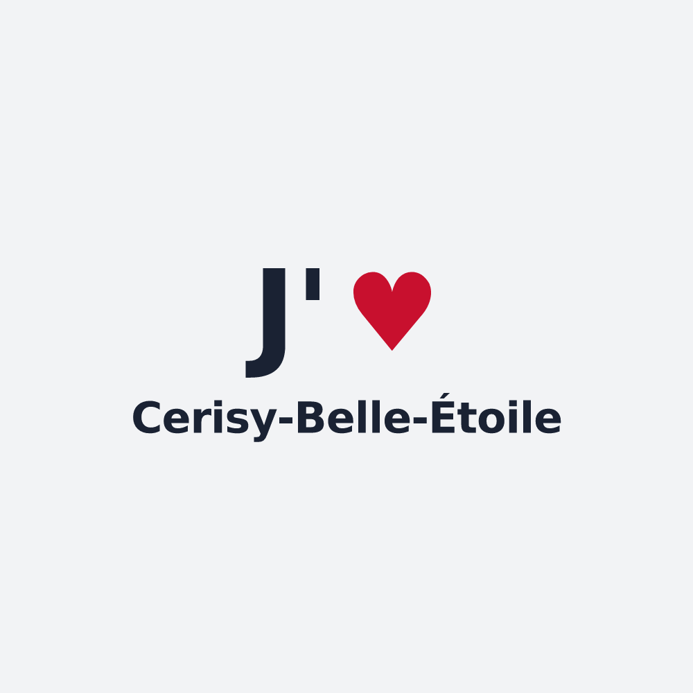 Poster personnalisé Cerisy-Belle-Étoile — design J'aime Cerisy-Belle-Étoile