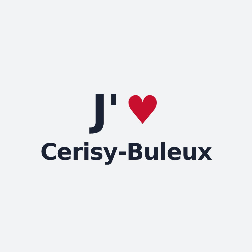 Poster personnalisé Cerisy-Buleux — design J'aime Cerisy-Buleux
