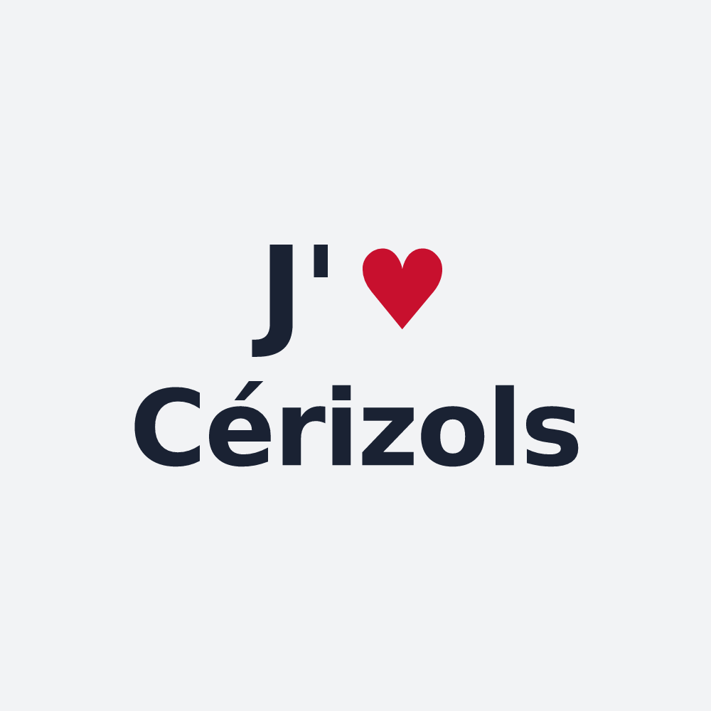 Poster personnalisé Cérizols — design J'aime Cérizols