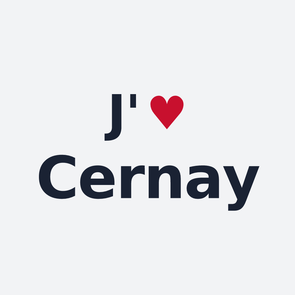 Poster personnalisé Cernay — design J'aime Cernay