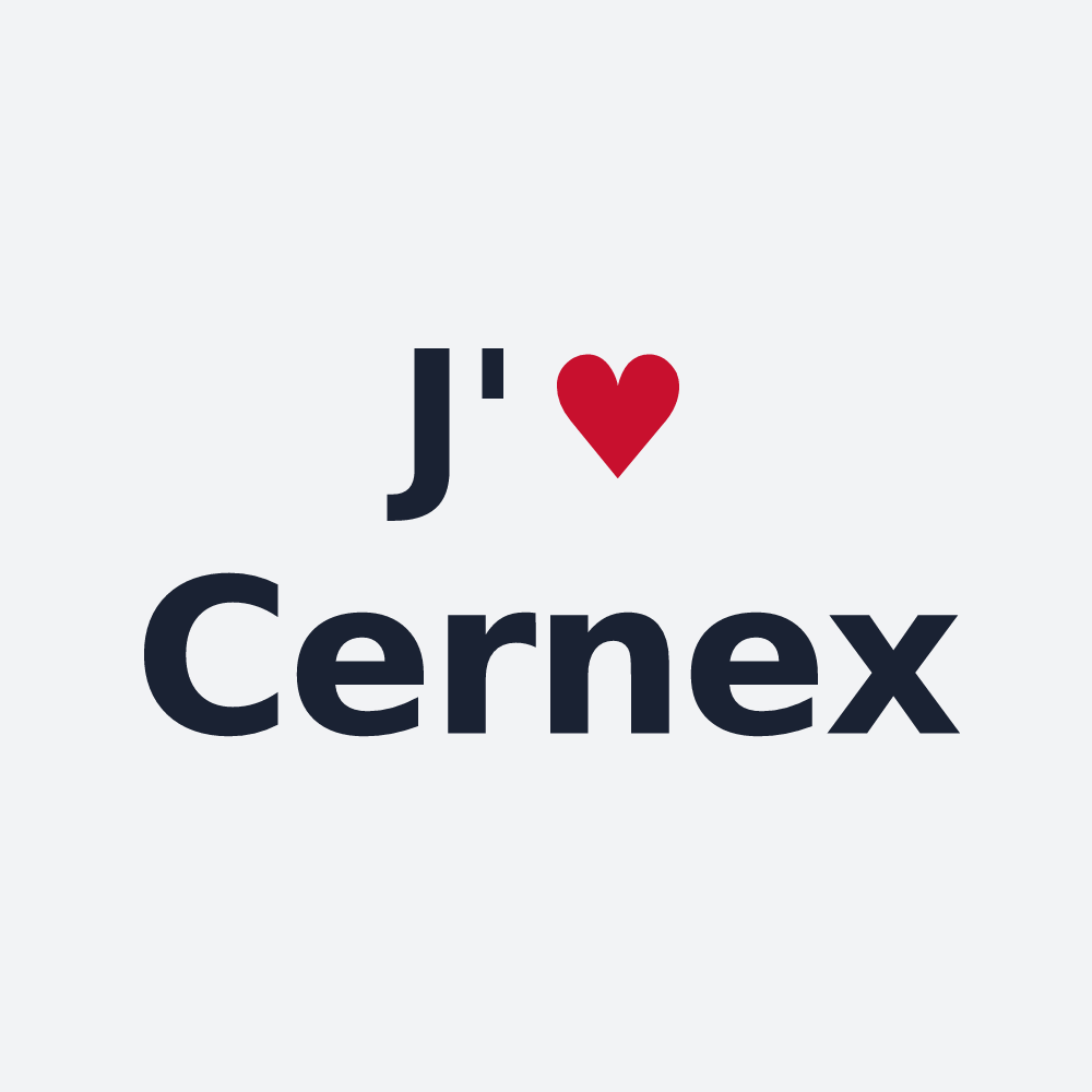 Poster personnalisé Cernex — design J'aime Cernex