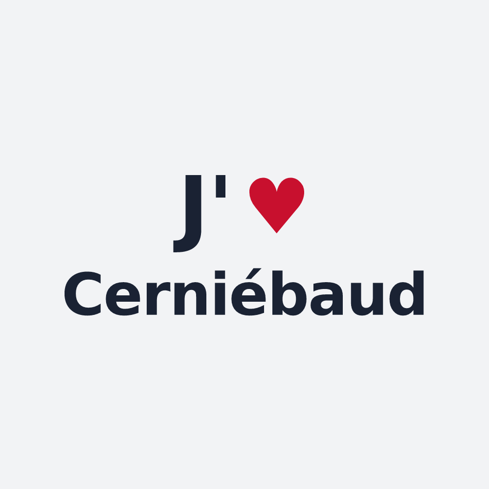 Poster personnalisé Cerniébaud — design J'aime Cerniébaud