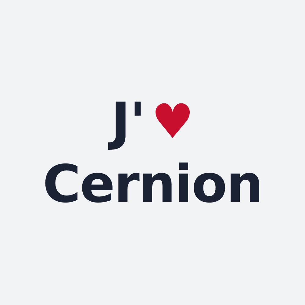 Poster personnalisé Cernion — design J'aime Cernion