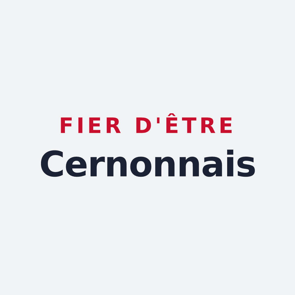 Poster « Fier d'être Cernonnais » — design pour Cernon