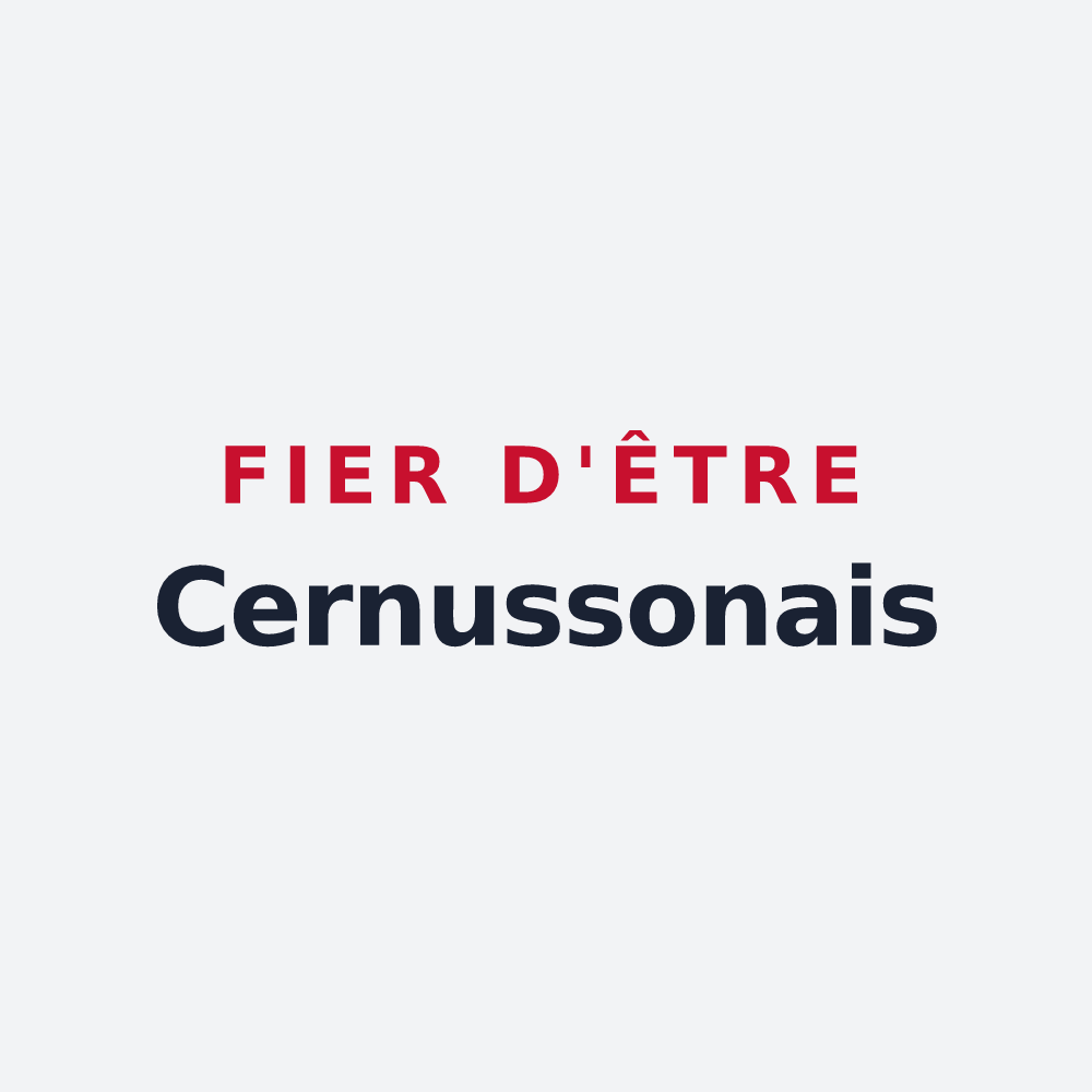 Poster « Fier d'être Cernussonais » — design pour Cernusson