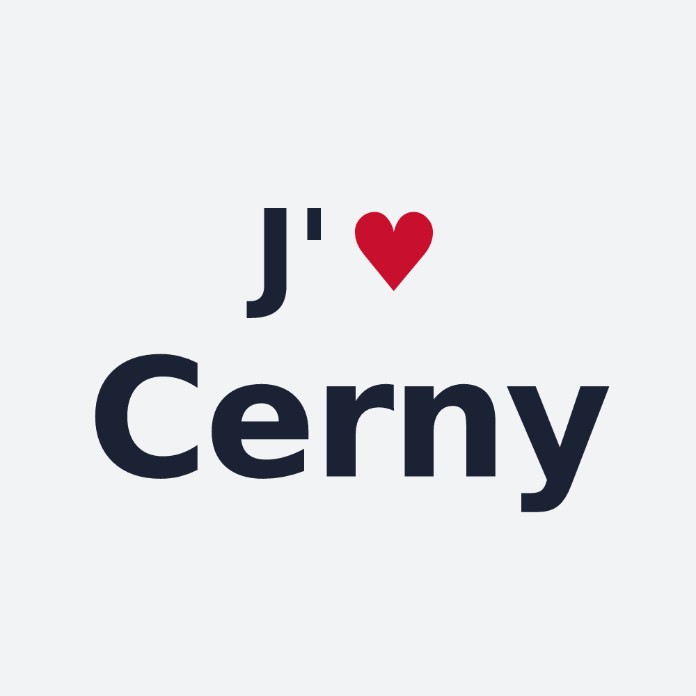 Poster personnalisé Cerny — design J'aime Cerny