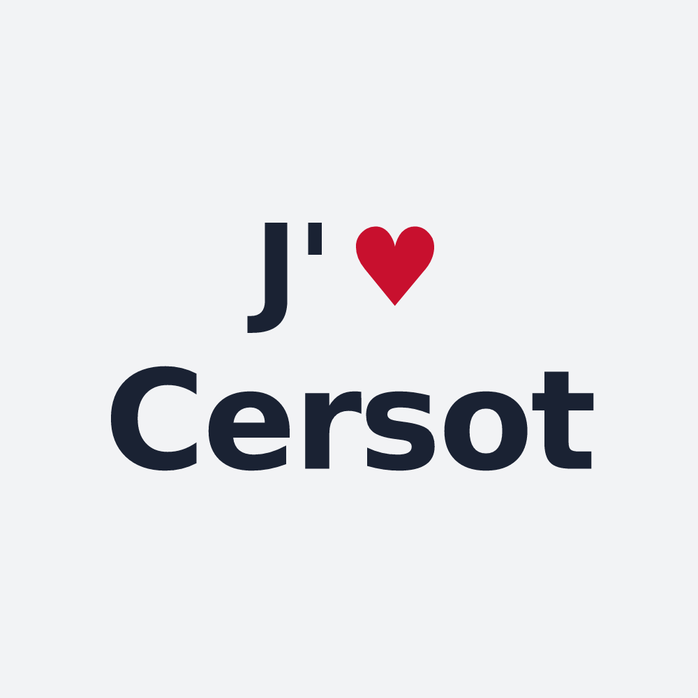 Poster personnalisé Cersot — design J'aime Cersot