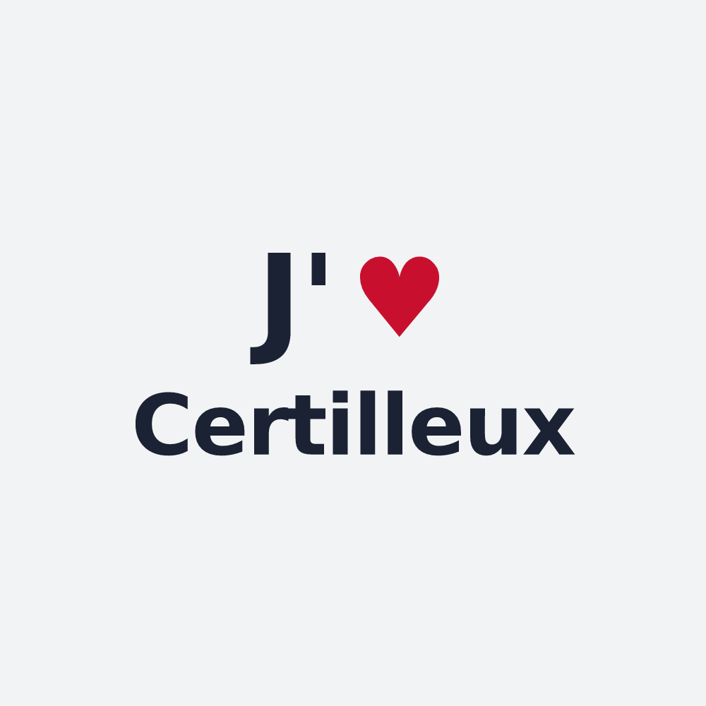 Poster personnalisé Certilleux — design « J'aime Certilleux » imprimé sur le poster