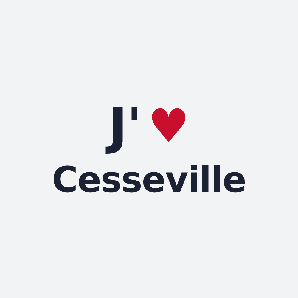 Poster personnalisé Cesseville — design J'aime Cesseville