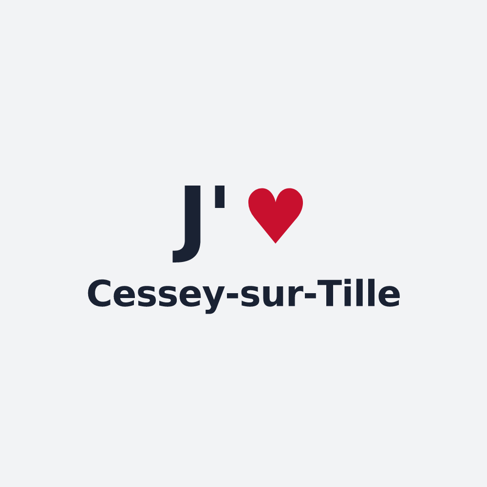 Poster personnalisé Cessey-sur-Tille — design J'aime Cessey-sur-Tille