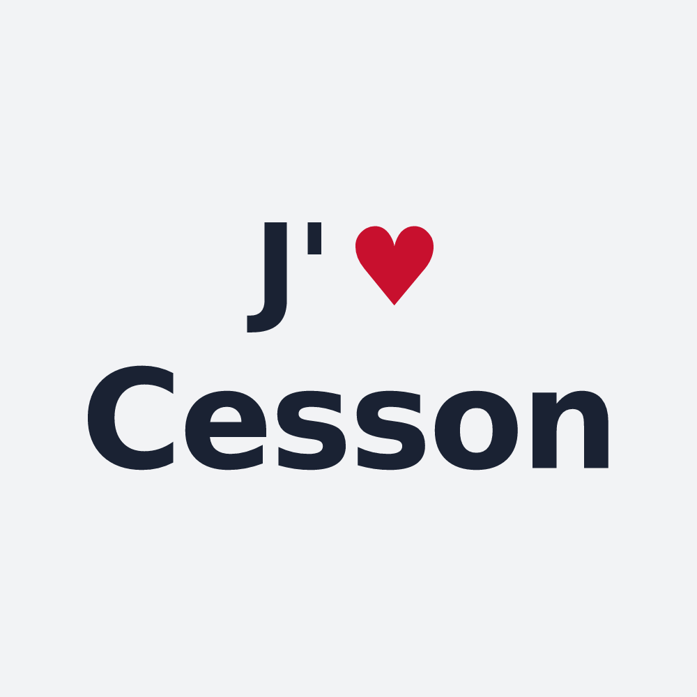 Poster personnalisé Cesson — design J'aime Cesson