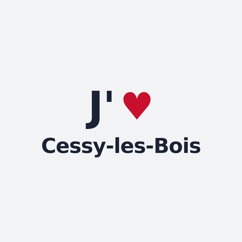 Poster personnalisé Cessy-les-Bois — design J'aime Cessy-les-Bois
