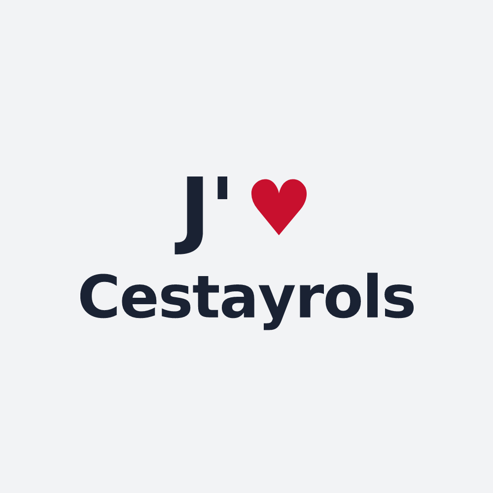 Poster personnalisé Cestayrols — design J'aime Cestayrols