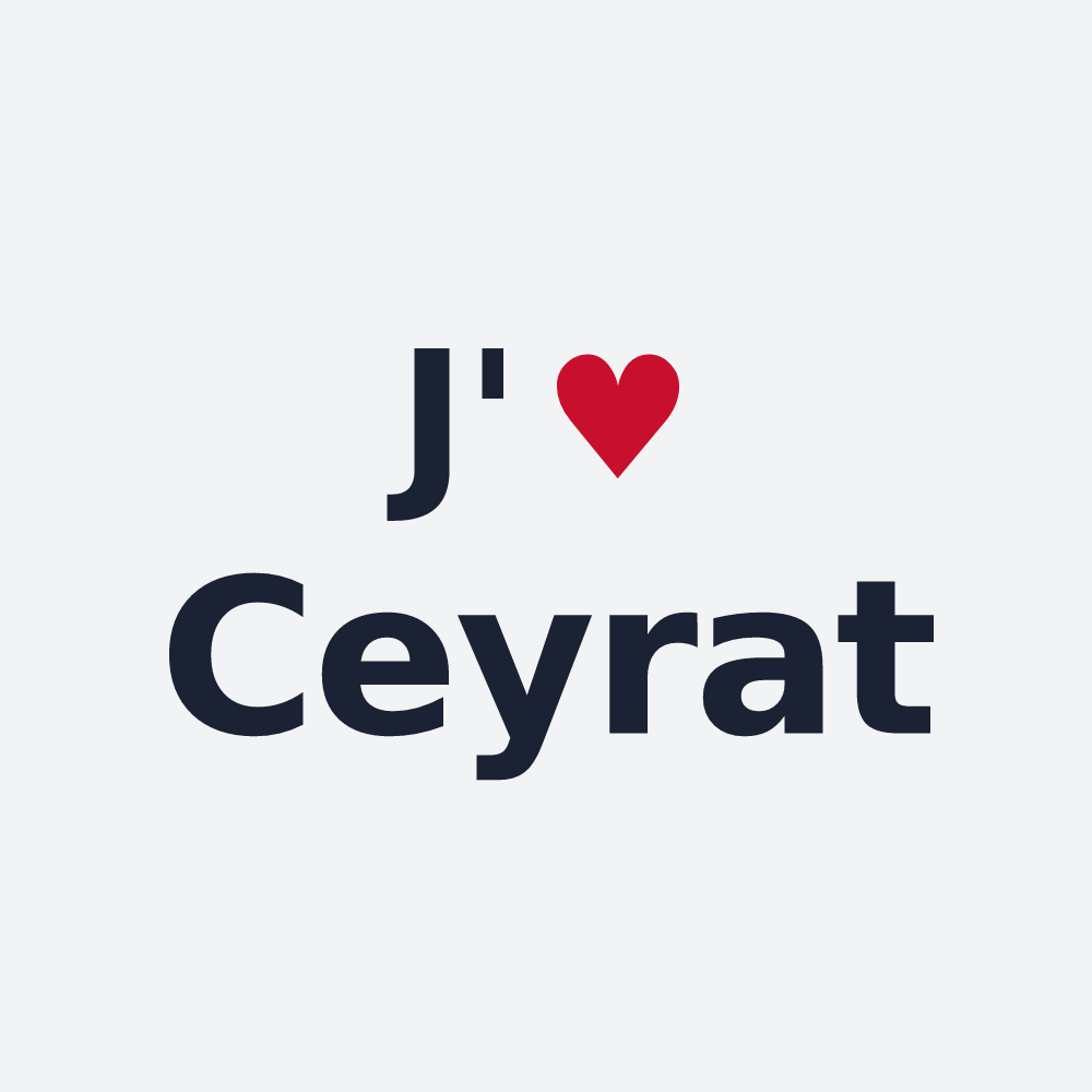 Poster personnalisé Ceyrat — design J'aime Ceyrat