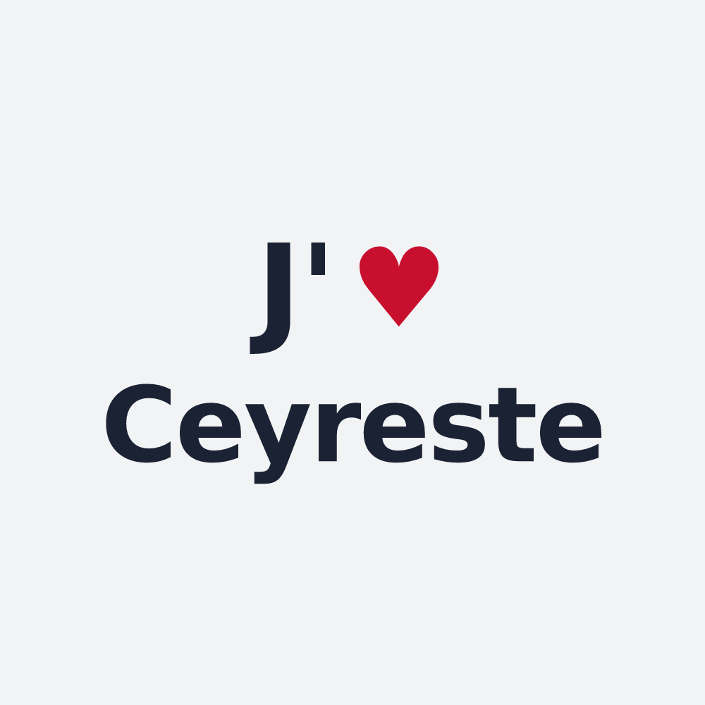 Poster personnalisé Ceyreste — design J'aime Ceyreste