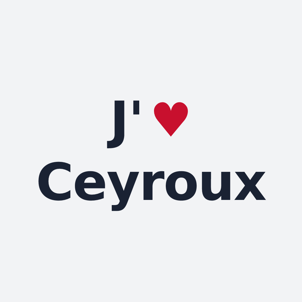 Poster personnalisé Ceyroux — design J'aime Ceyroux