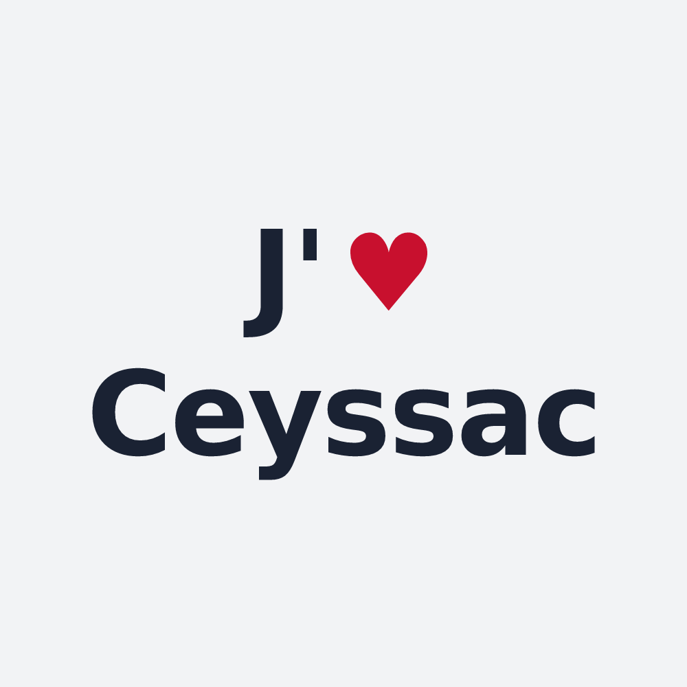 Poster personnalisé Ceyssac — design J'aime Ceyssac