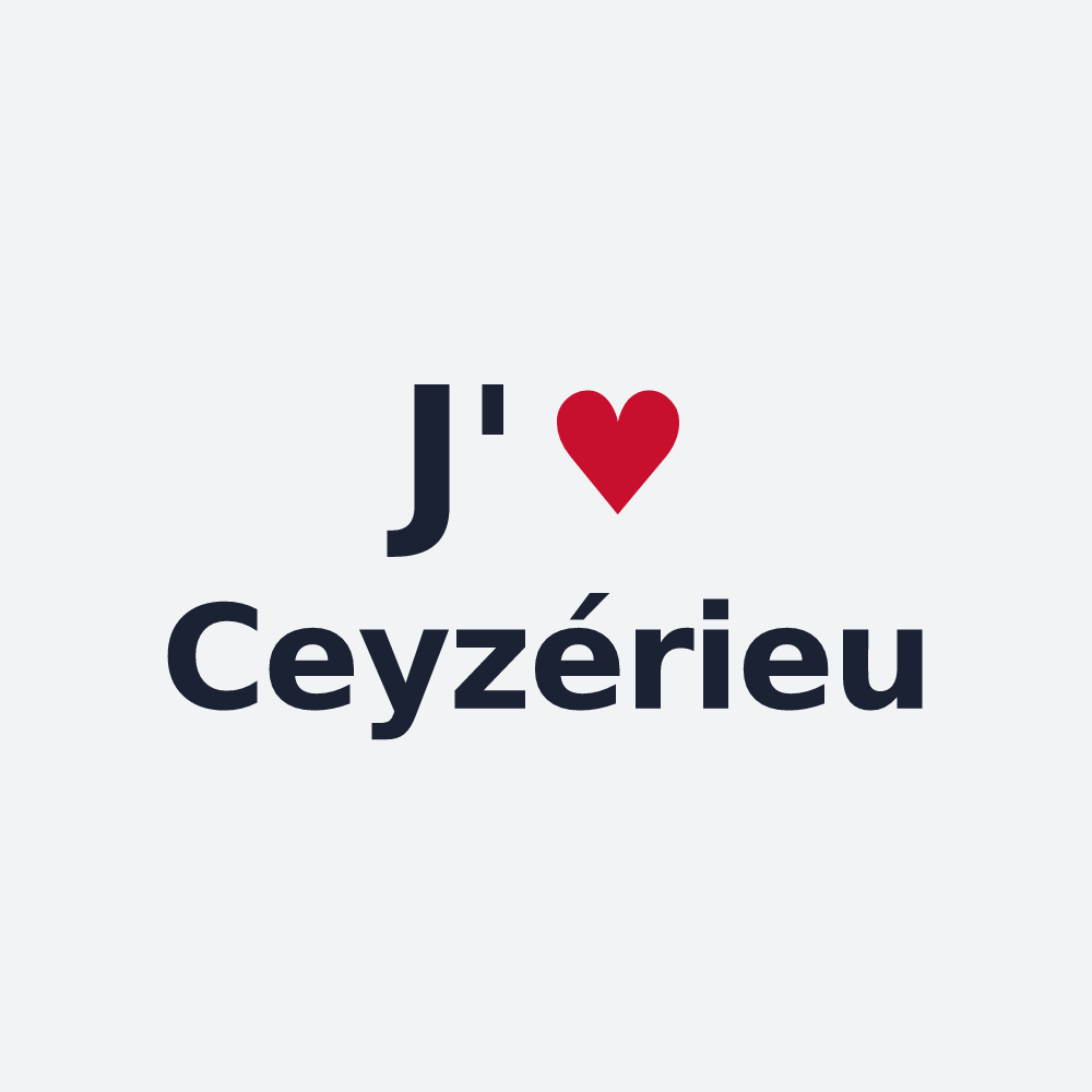 Poster personnalisé Ceyzérieu — design J'aime Ceyzérieu