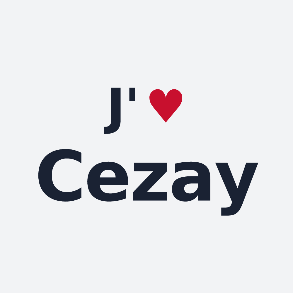 Poster personnalisé Cezay — design J'aime Cezay