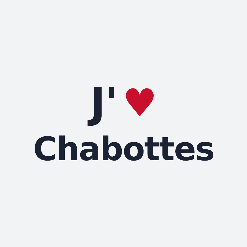 Poster personnalisé Chabottes — design « J'aime Chabottes » imprimé sur le poster