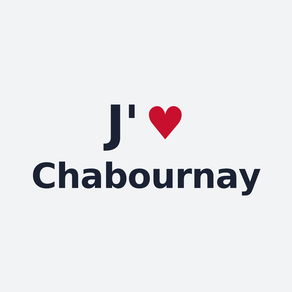 Poster personnalisé Chabournay — design « J'aime Chabournay » imprimé sur le poster