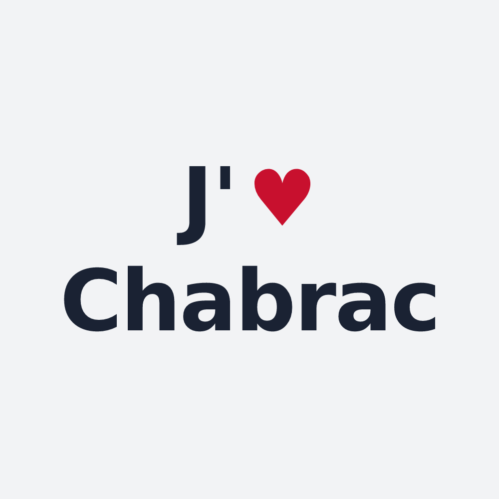 Poster personnalisé Chabrac — design J'aime Chabrac