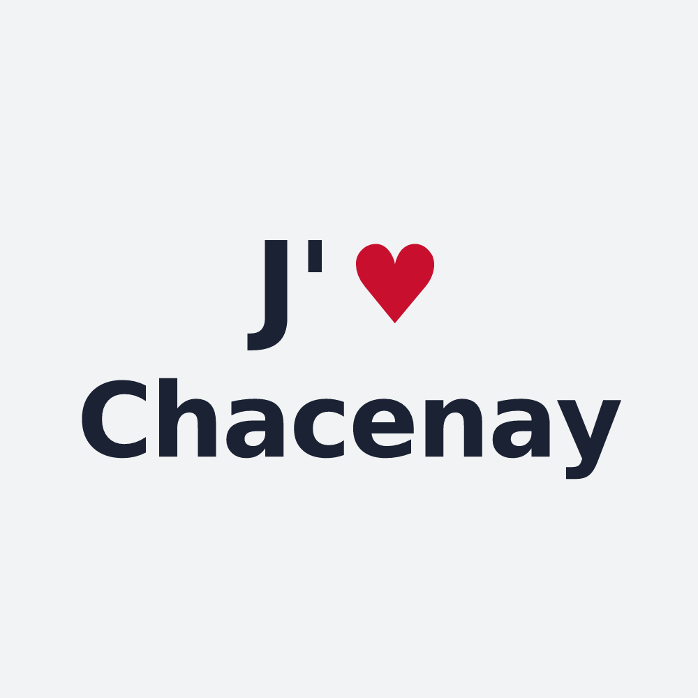 Poster personnalisé Chacenay — design J'aime Chacenay