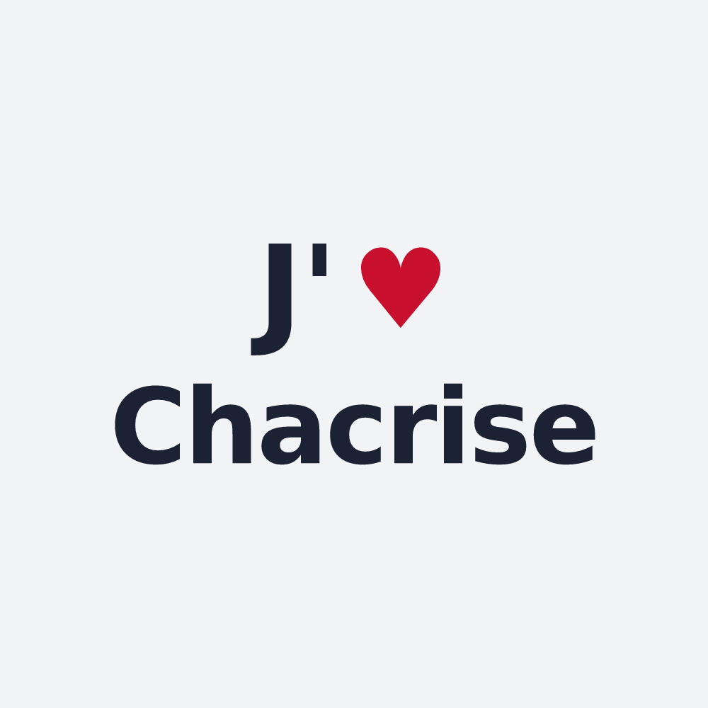 Poster personnalisé Chacrise — design J'aime Chacrise