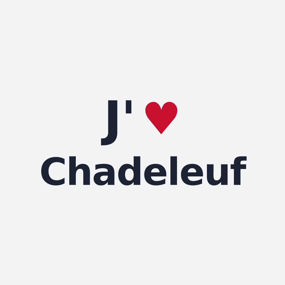 Poster personnalisé Chadeleuf — design J'aime Chadeleuf
