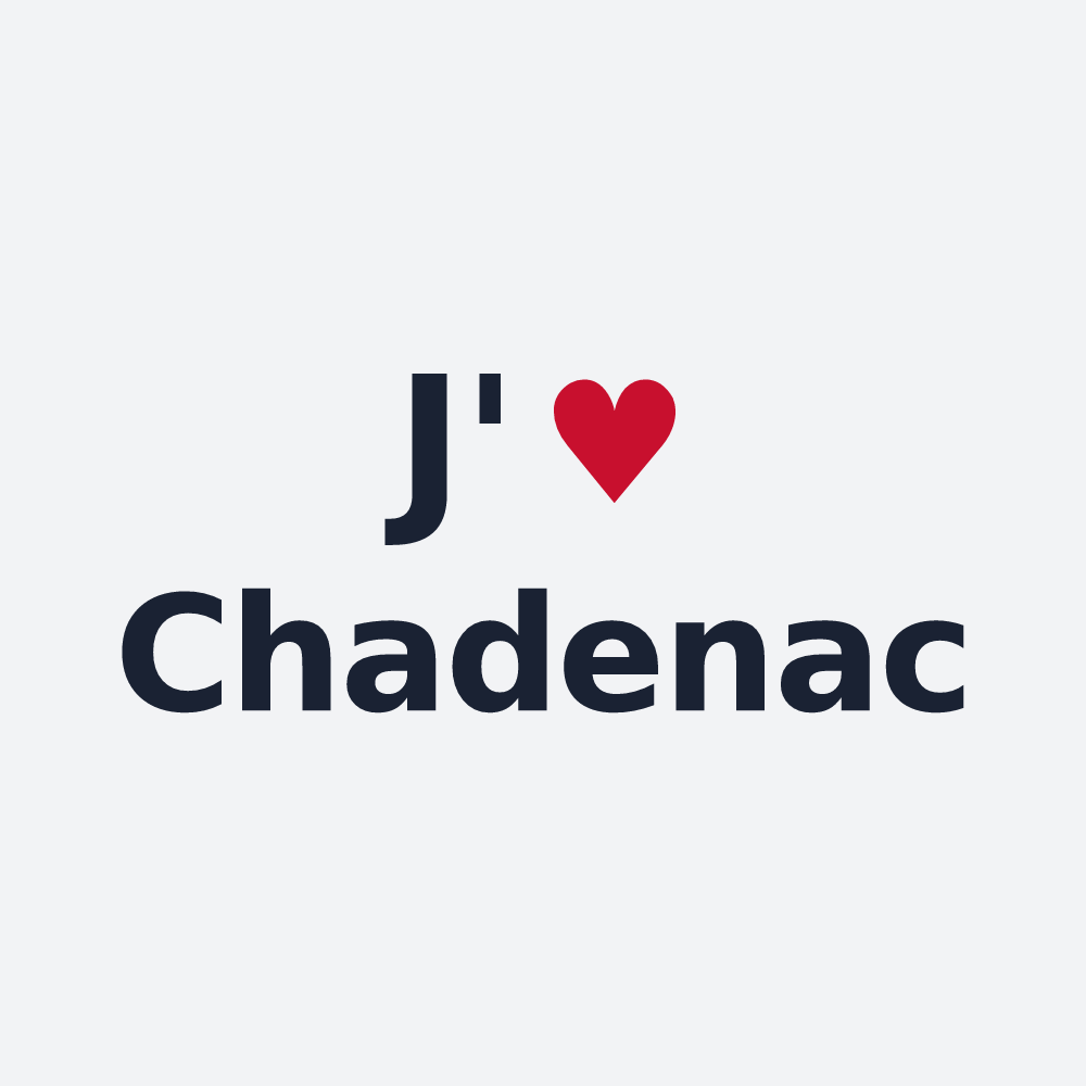 Poster personnalisé Chadenac — design J'aime Chadenac