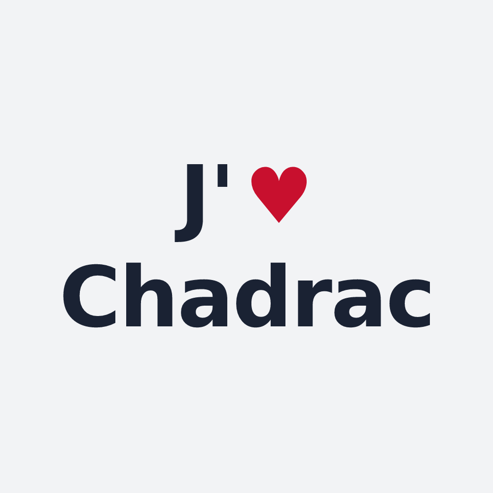 Poster personnalisé Chadrac — design J'aime Chadrac