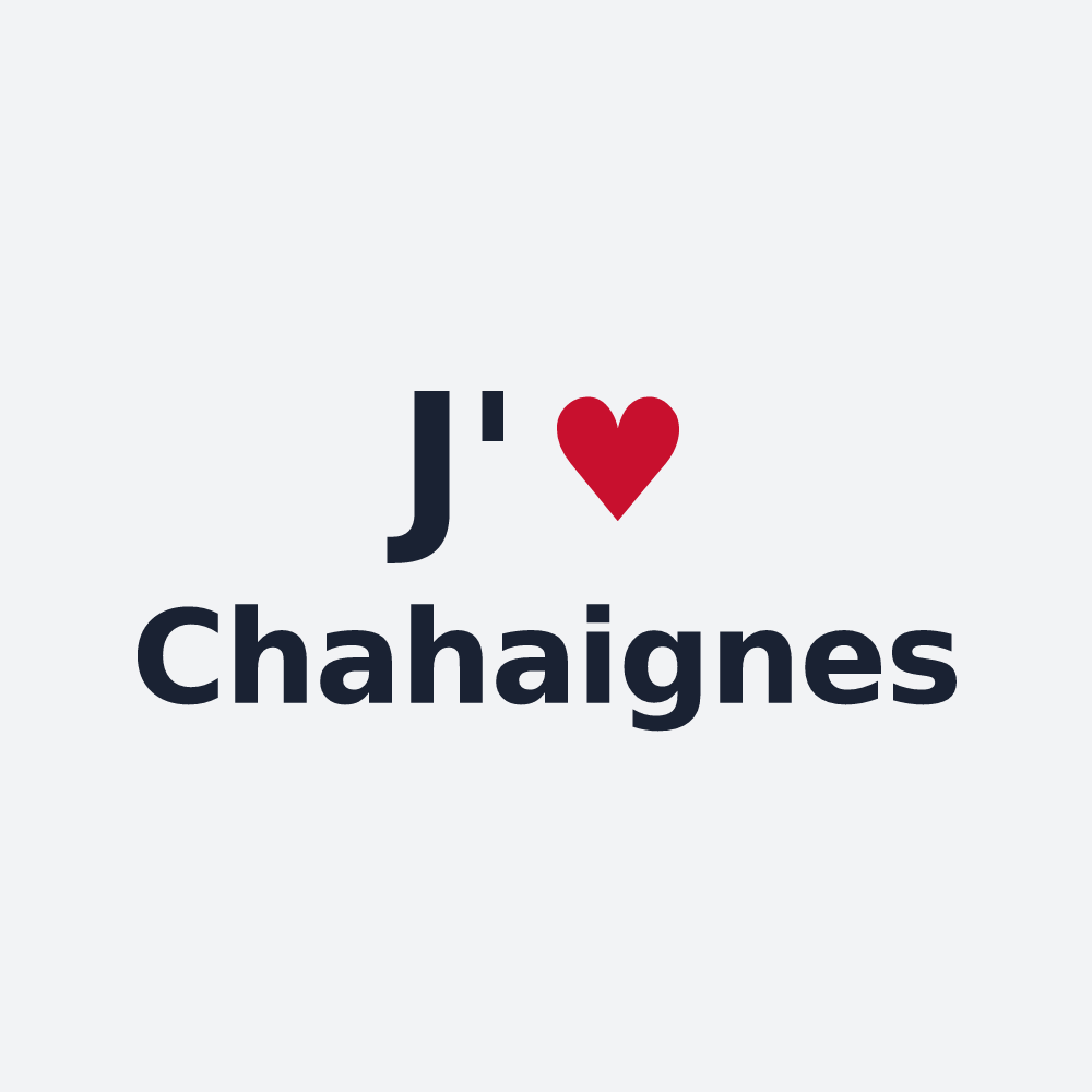 Poster personnalisé Chahaignes — design J'aime Chahaignes