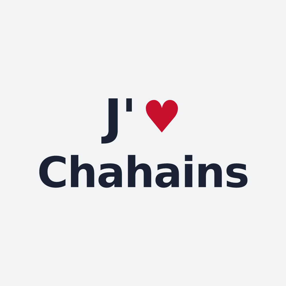 Poster personnalisé Chahains — design J'aime Chahains