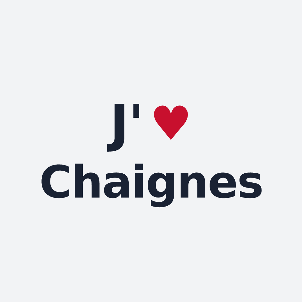 Poster personnalisé Chaignes — design J'aime Chaignes