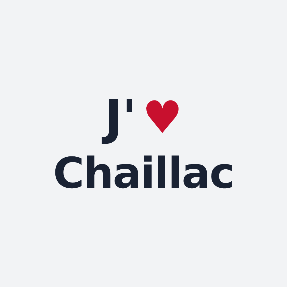 Poster personnalisé Chaillac — design « J'aime Chaillac » imprimé sur le poster