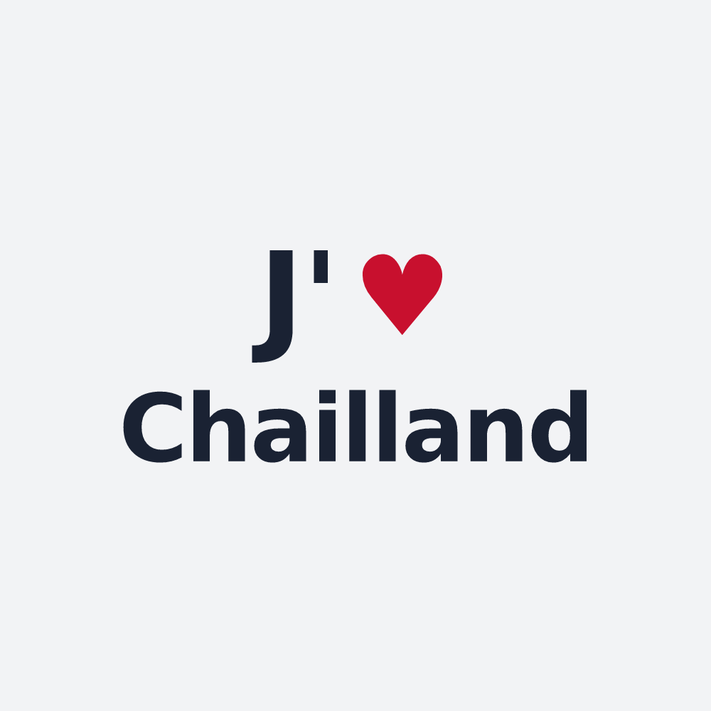 Poster personnalisé Chailland — design « J'aime Chailland » imprimé sur le poster