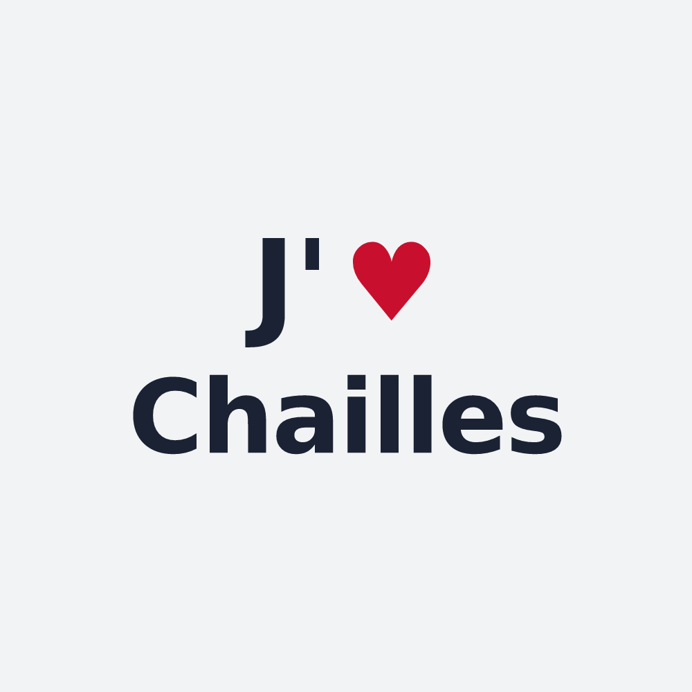 Poster personnalisé Chailles — design « J'aime Chailles » imprimé sur le poster
