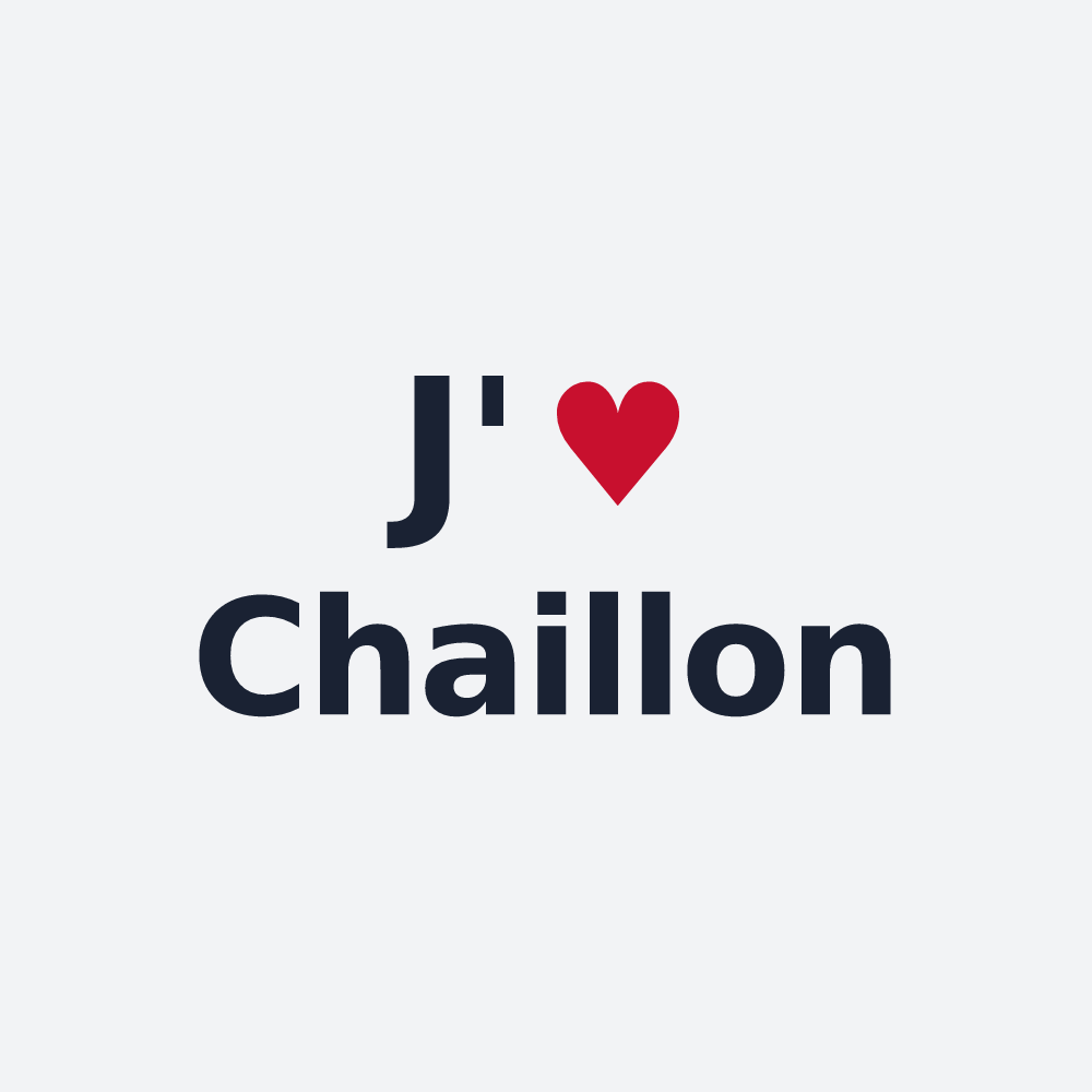 Poster personnalisé Chaillon — design J'aime Chaillon