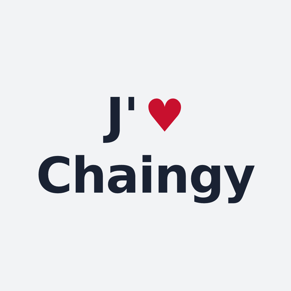 Poster personnalisé Chaingy — design J'aime Chaingy