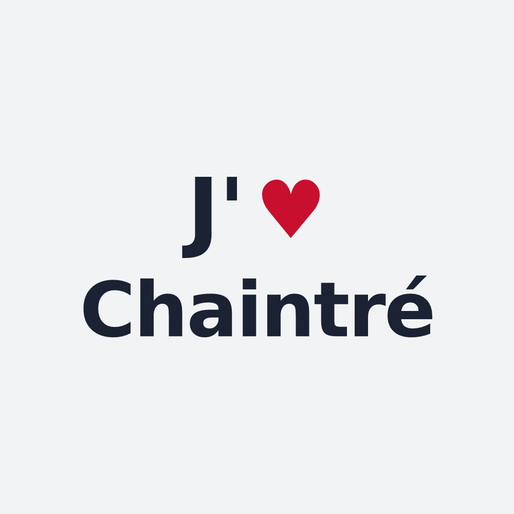 Poster personnalisé Chaintré — design J'aime Chaintré