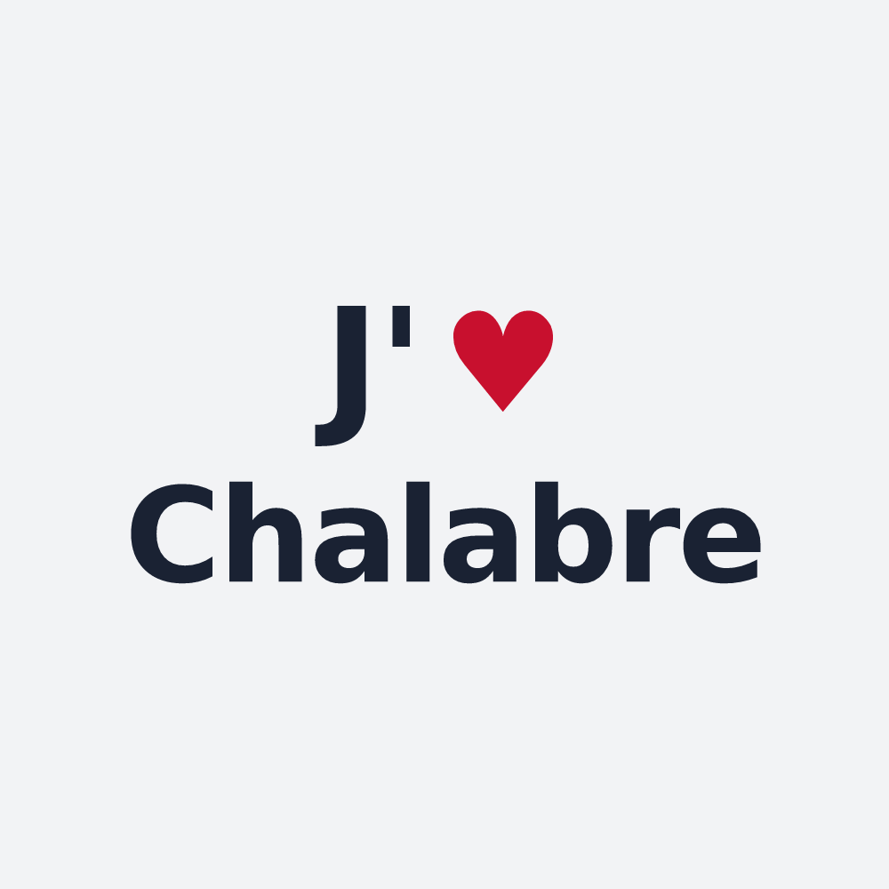 Poster personnalisé Chalabre — design J'aime Chalabre