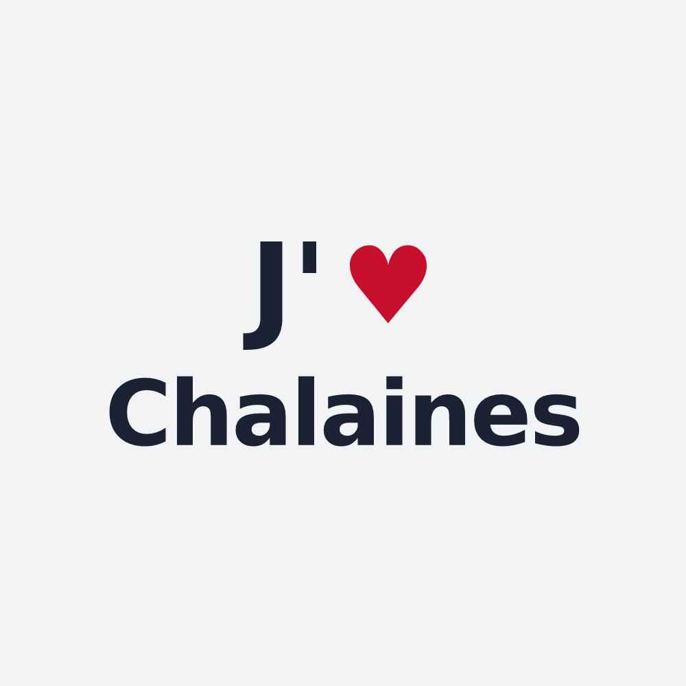 Poster personnalisé Chalaines — design J'aime Chalaines