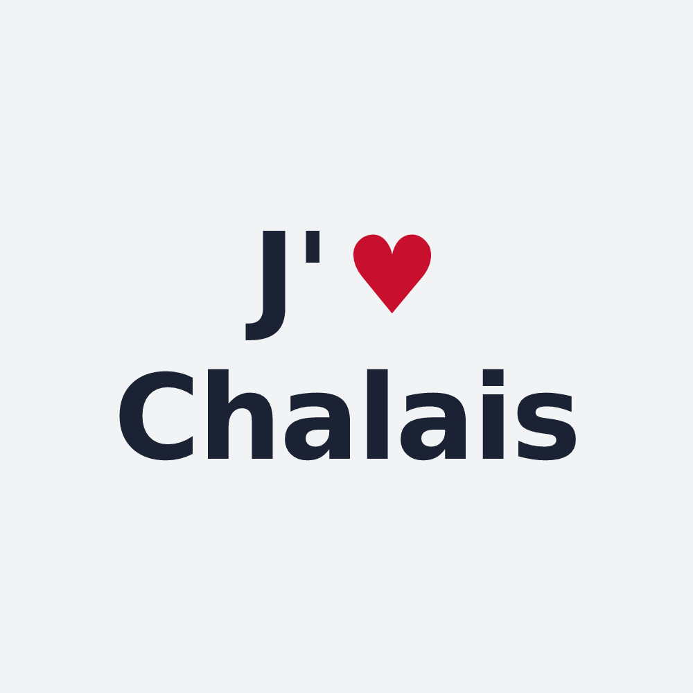 Poster personnalisé Chalais — design J'aime Chalais